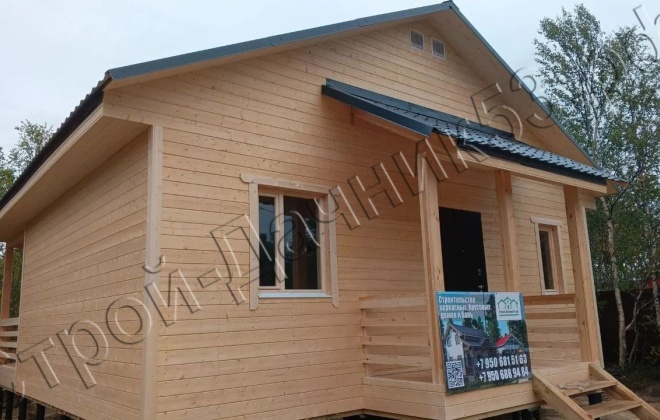 1 Каркасный дом Д–12, 8.5x8 м, 71.5 М², Мурманская область, Печенгский район, посёлок Корзуново (2)